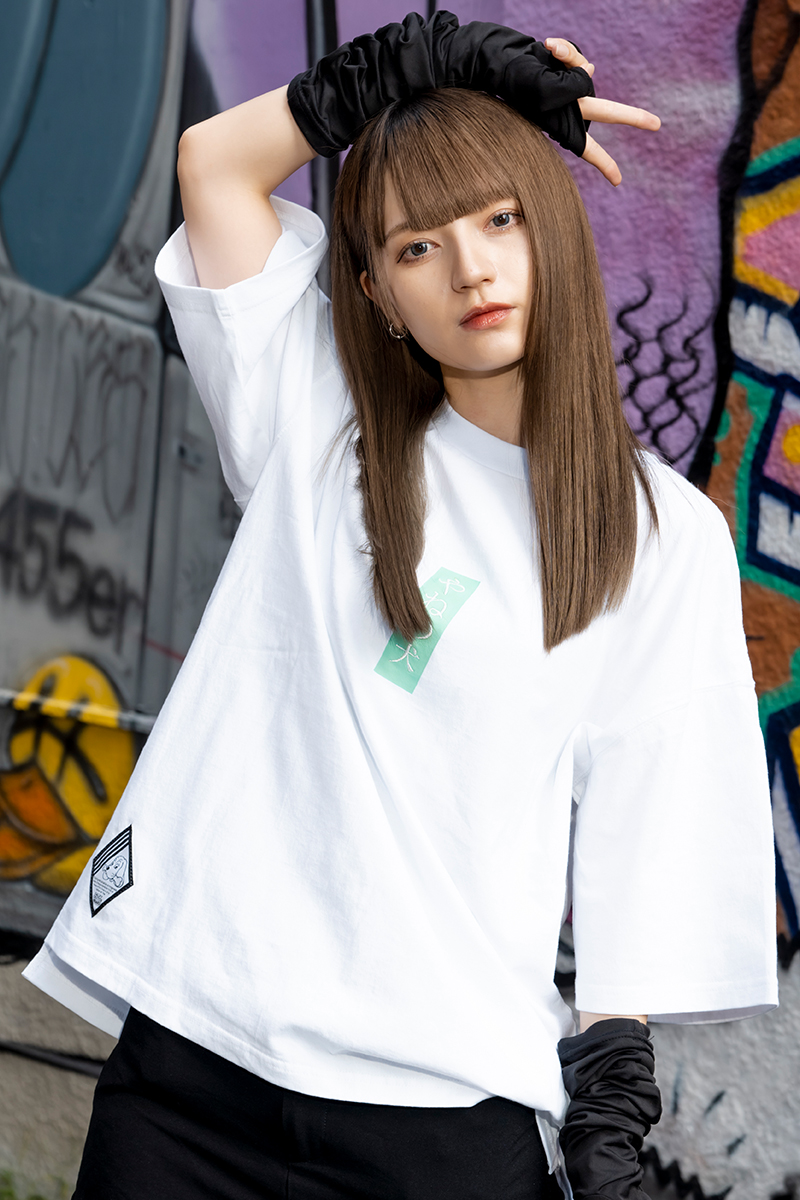 やね×GALFY×GEKIROCK CLOTHING やねの犬Tシャツ WHITE