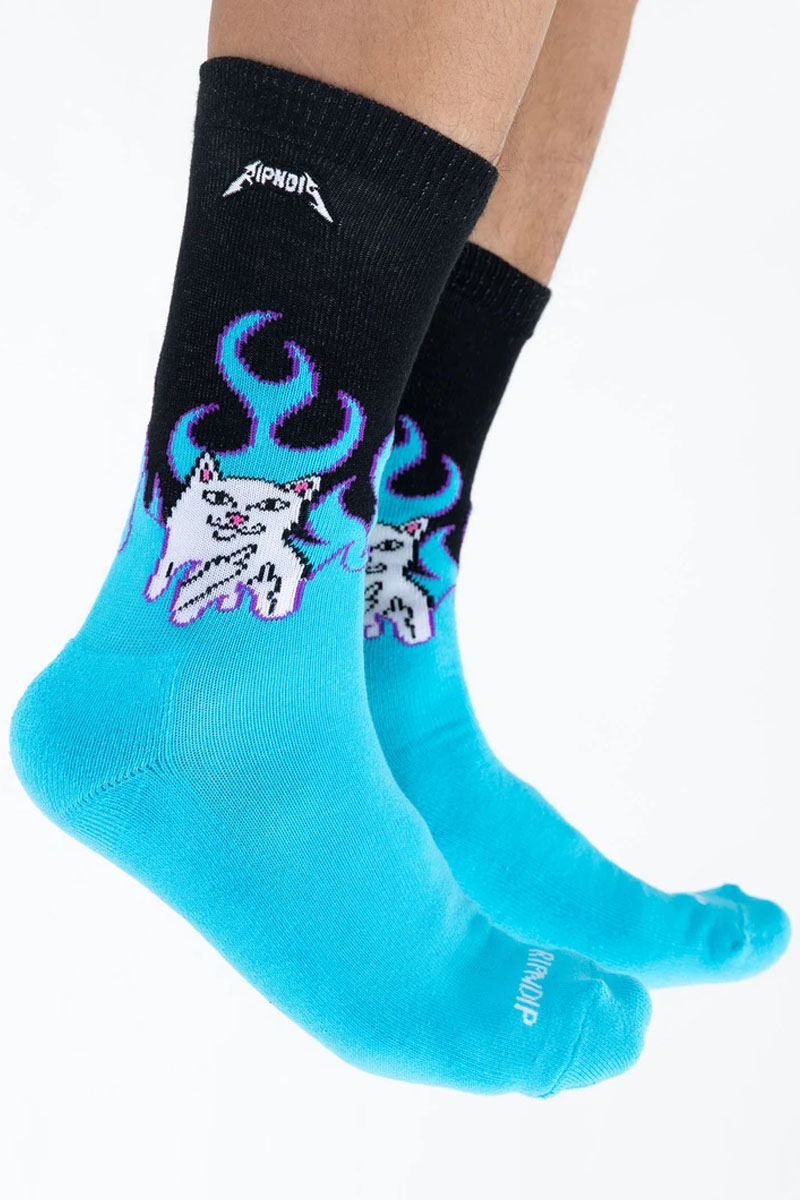 RIPNDIP Welcome To Heck Socks (Electric Blue)