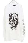 NOT COMMON SENSE FRANKEN 2 L/S TEE　WHITE