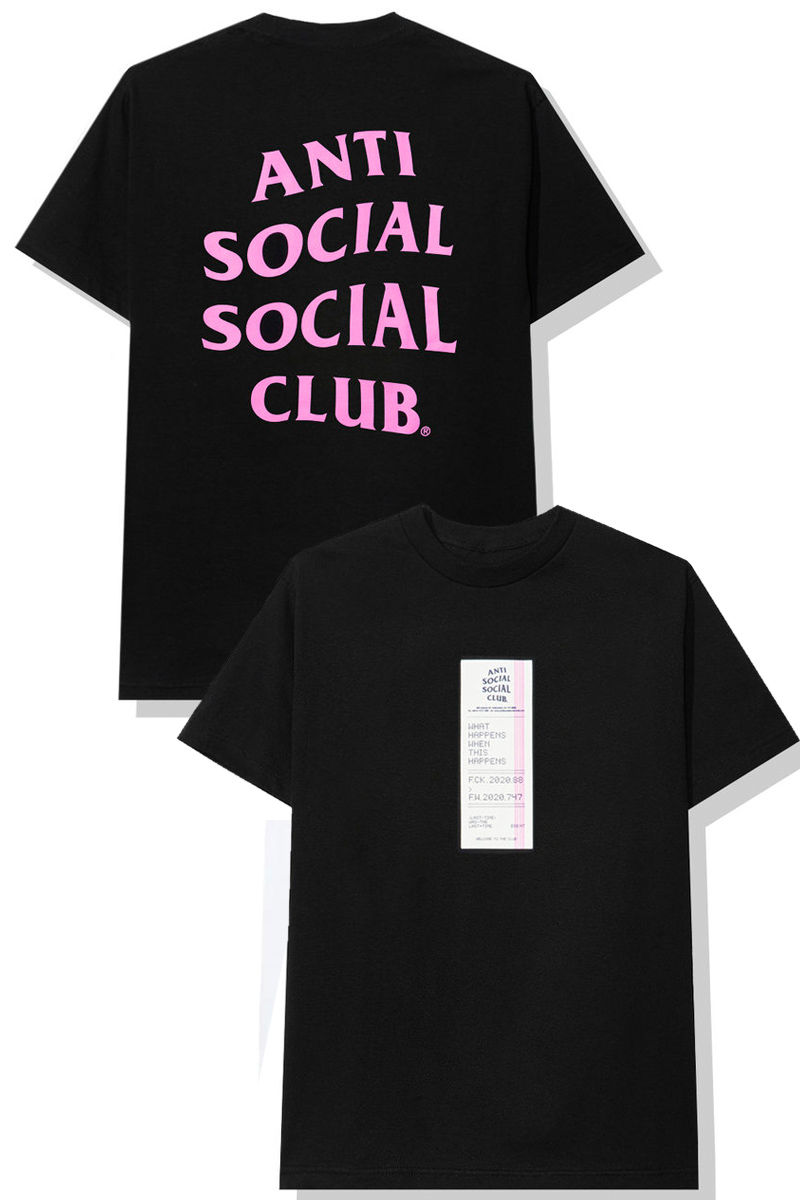Anti Social Social Club Read Receipts Black Tee