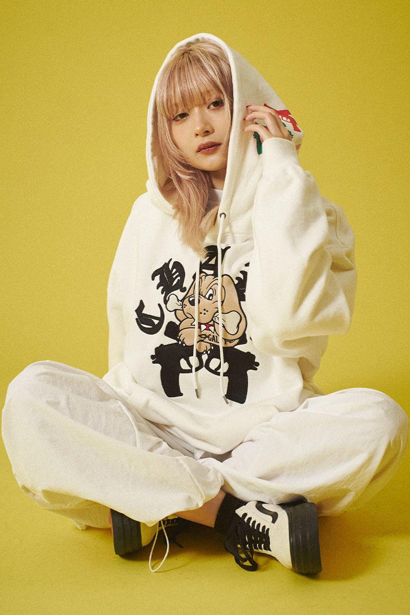 GALFY (ガルフィー) チャカパッチパーカー OFF WHITE / ロック GALFY (ガルフィー) チャカパッチパーカー OFF WHITE / ロック