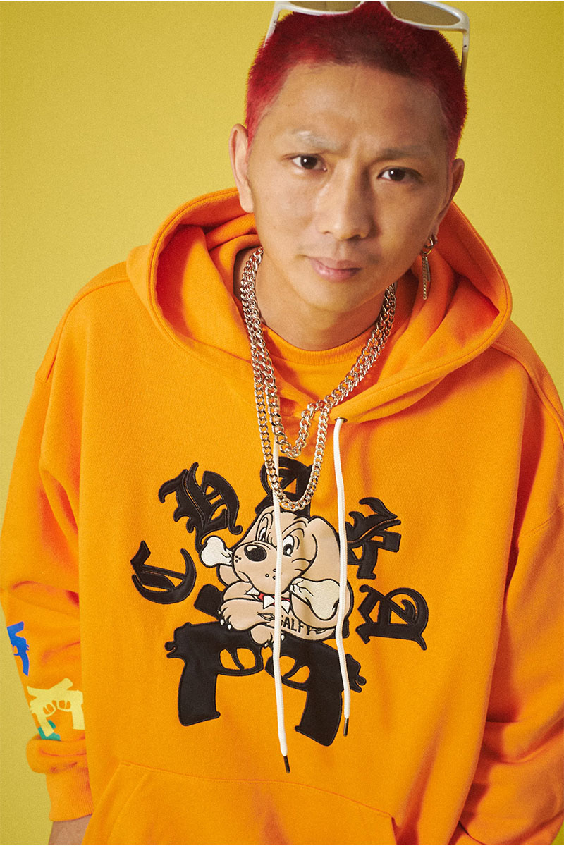 GALFY (ガルフィー) チャカパッチパーカー OFF WHITE / ロック