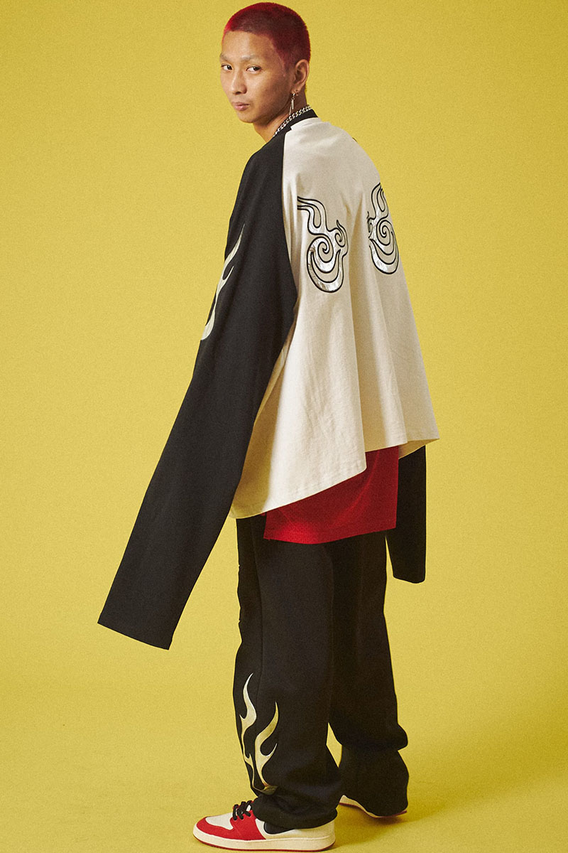 GALFY (ガルフィー) チーマー大長袖ロンTee BLACK / ロック