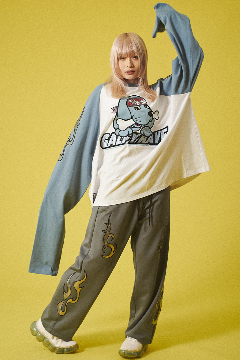 GALFY (ガルフィー) チーマー大長袖ロンTee BLUE / ロック GALFY (ガルフィー) チーマー大長袖ロンTee BLUE / ロック