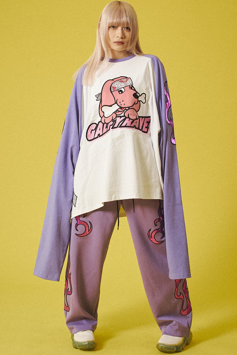 GALFY (ガルフィー) チーマー大長袖ロンTee PURPLE / ロック