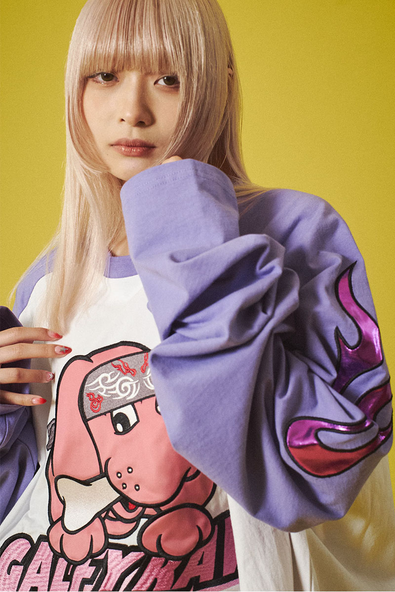 GALFY (ガルフィー) チーマー大長袖ロンTee BLACK / ロック