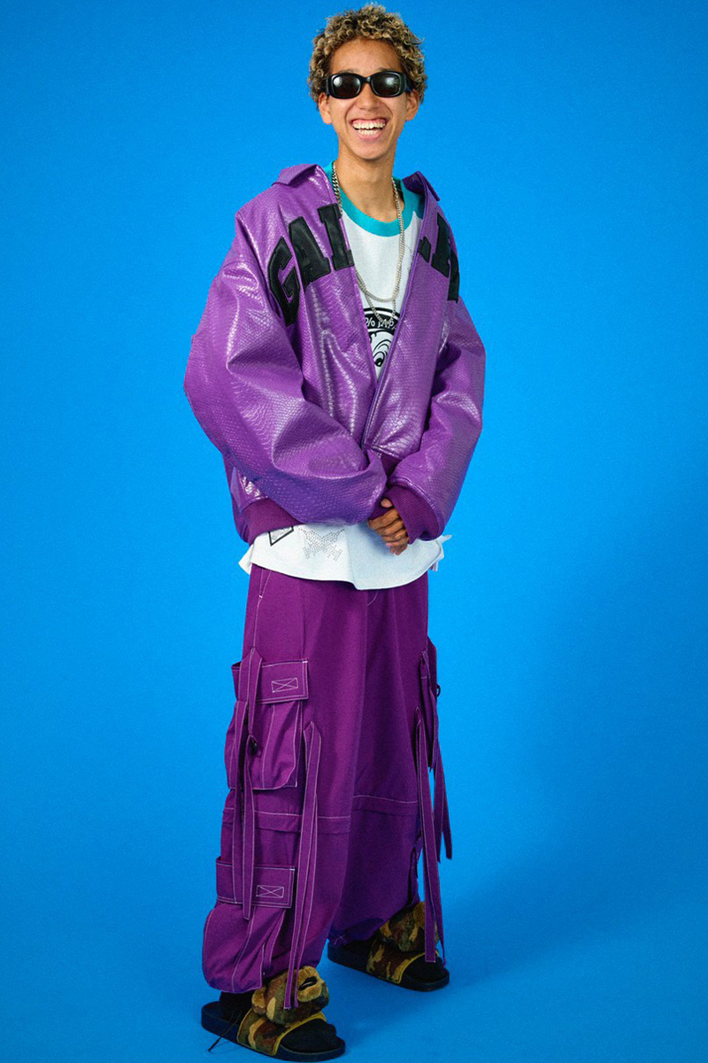 GALFY (ガルフィー) カラフルテクノパンツ PURPLE / ロック