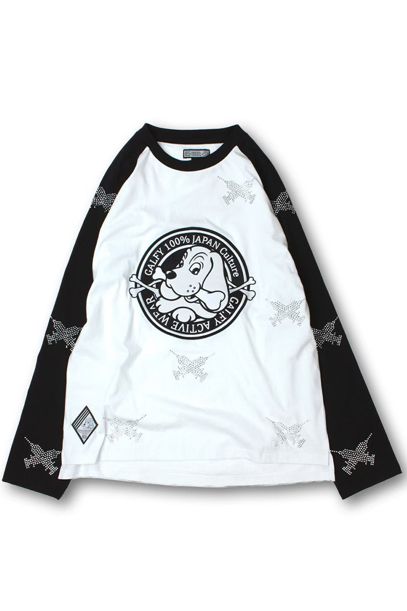 GALFY (ガルフィー) ピカピカ注射器ラグランロン Tee BLACK GALFY (ガルフィー) ピカピカ注射器ラグランロン Tee BLACK