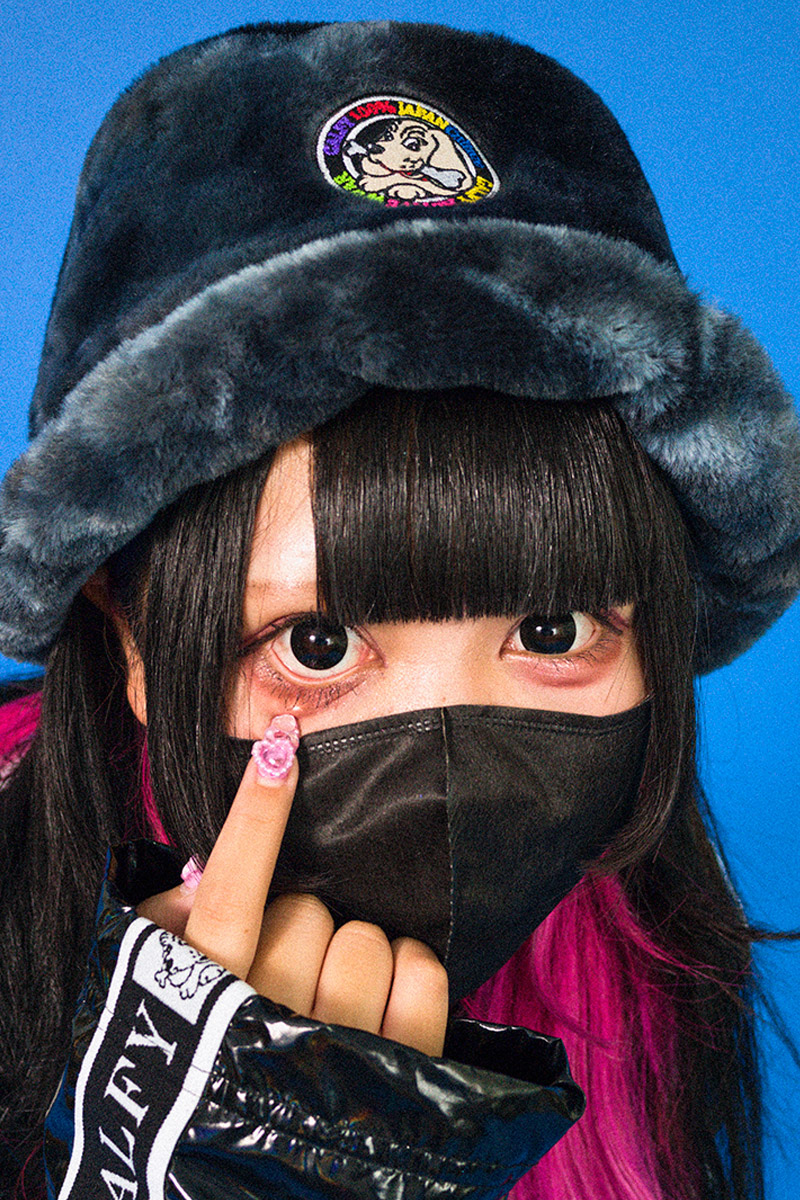 GALFY (ガルフィー) 色ぼんやりセレブハット BLACK タイダイ