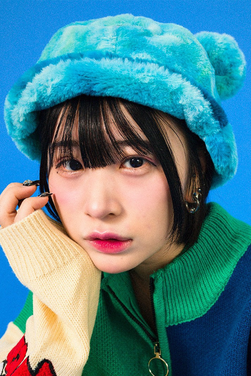 GALFY (ガルフィー) 色ぼんやり犬耳ハット  GREEN タイダイ