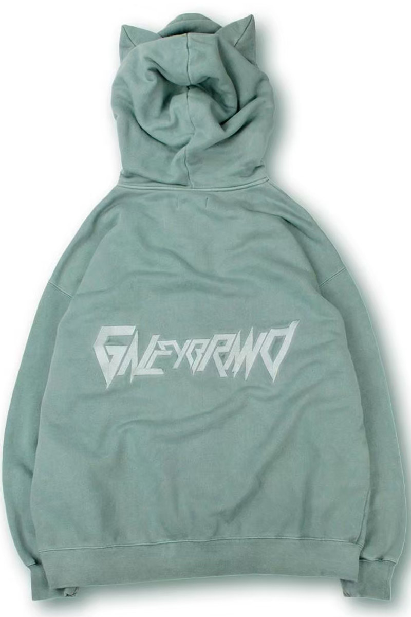 GALFY (ガルフィー) 染め染めデスメタルにゃんにゃんパーカー GALFY (ガルフィー) 染め染めデスメタルにゃんにゃんパーカー