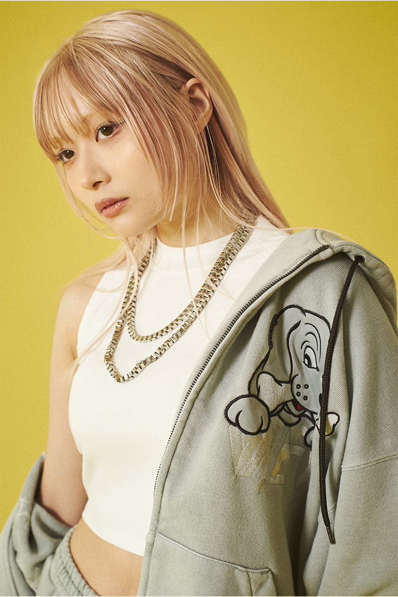 GALFY (ガルフィー) 染め染めデスメタルにゃんにゃんパーカー GALFY (ガルフィー) 染め染めデスメタルにゃんにゃんパーカー