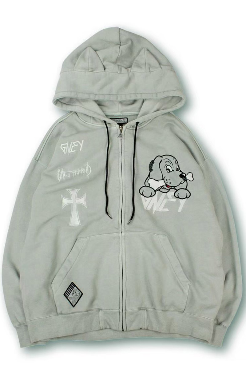 GALFY (ガルフィー) 染め染めデスメタルにゃんにゃんパーカー GALFY (ガルフィー) 染め染めデスメタルにゃんにゃんパーカー
