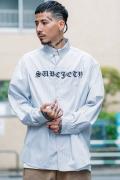 Subciety (サブサエティ) STRIPE OVER SHIRT - BLUE