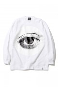 SILLENT FROM ME HOLE -Crew Sweat- WHITE