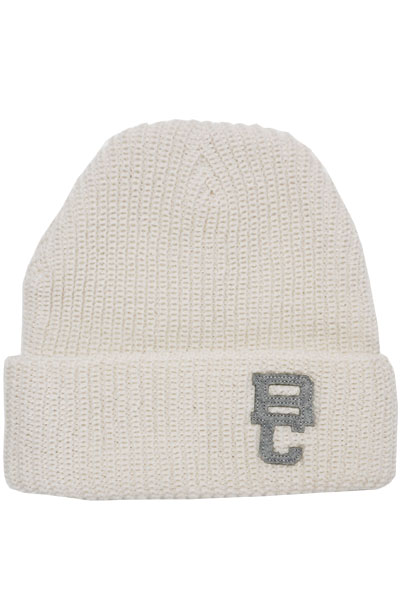 ROLLING CRADLE ROUGHLY KNIT CAP / White