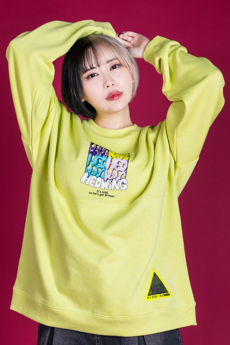 HEDWiNG(ヘドウィグ) Expanding text Sweat - Safety yellow