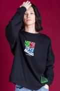 HEDWiNG(ヘドウィグ) Expanding text Sweat - Black