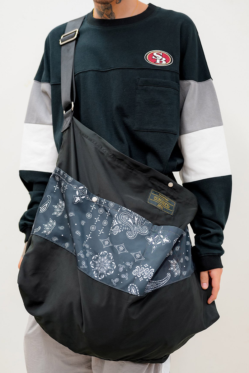 Subciety (サブサエティ) UTILITY SHOULDER BAG BLACK/PAISLEY