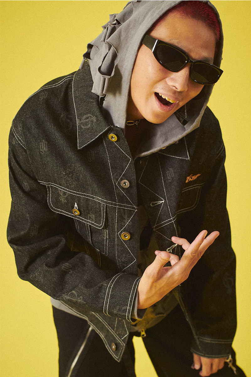 GALFY (ガルフィー) 紋紋デニムジャケット BLACK / ロック GALFY (ガルフィー) 紋紋デニムジャケット BLACK / ロック