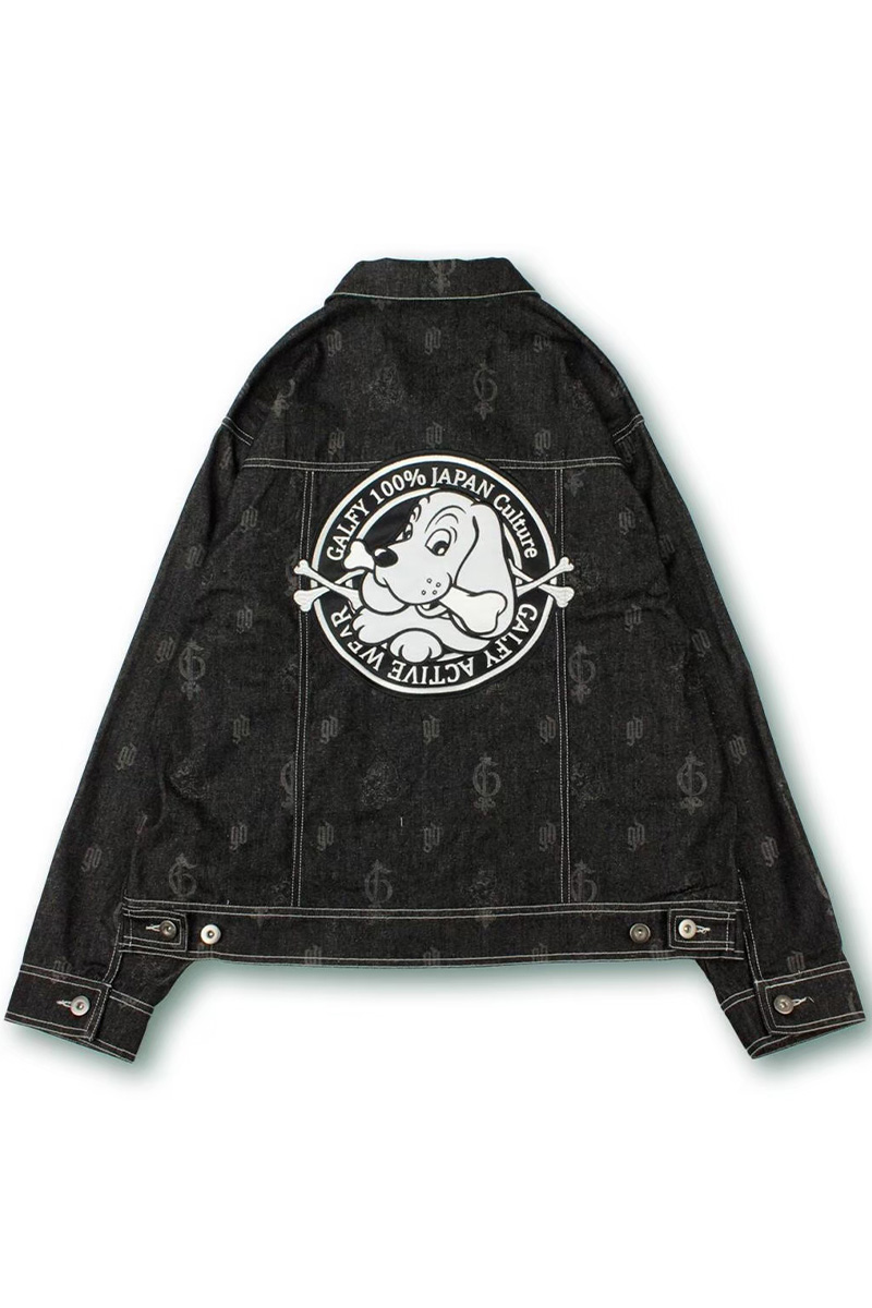 GALFY (ガルフィー) 紋紋デニムジャケット BLACK / ロック GALFY (ガルフィー) 紋紋デニムジャケット BLACK / ロック