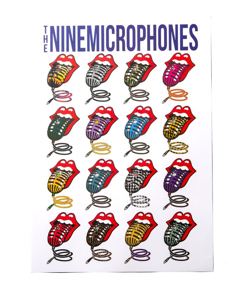 【予約商品】NineMicrophones POSTER-Lips and Microphone-
