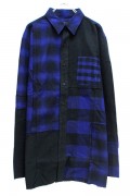 VIRGO VG-SH-190 CONFUSION CHECK MIDDLE SHIRTS BLUE