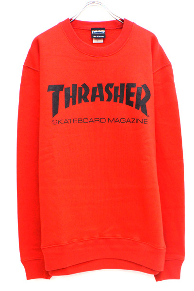 THRASHER TH8401 MAG LOGO SWEAT RED/BLACK