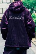 Subciety (サブサエティ) CORDUROY ZIP HOODY PURPLE