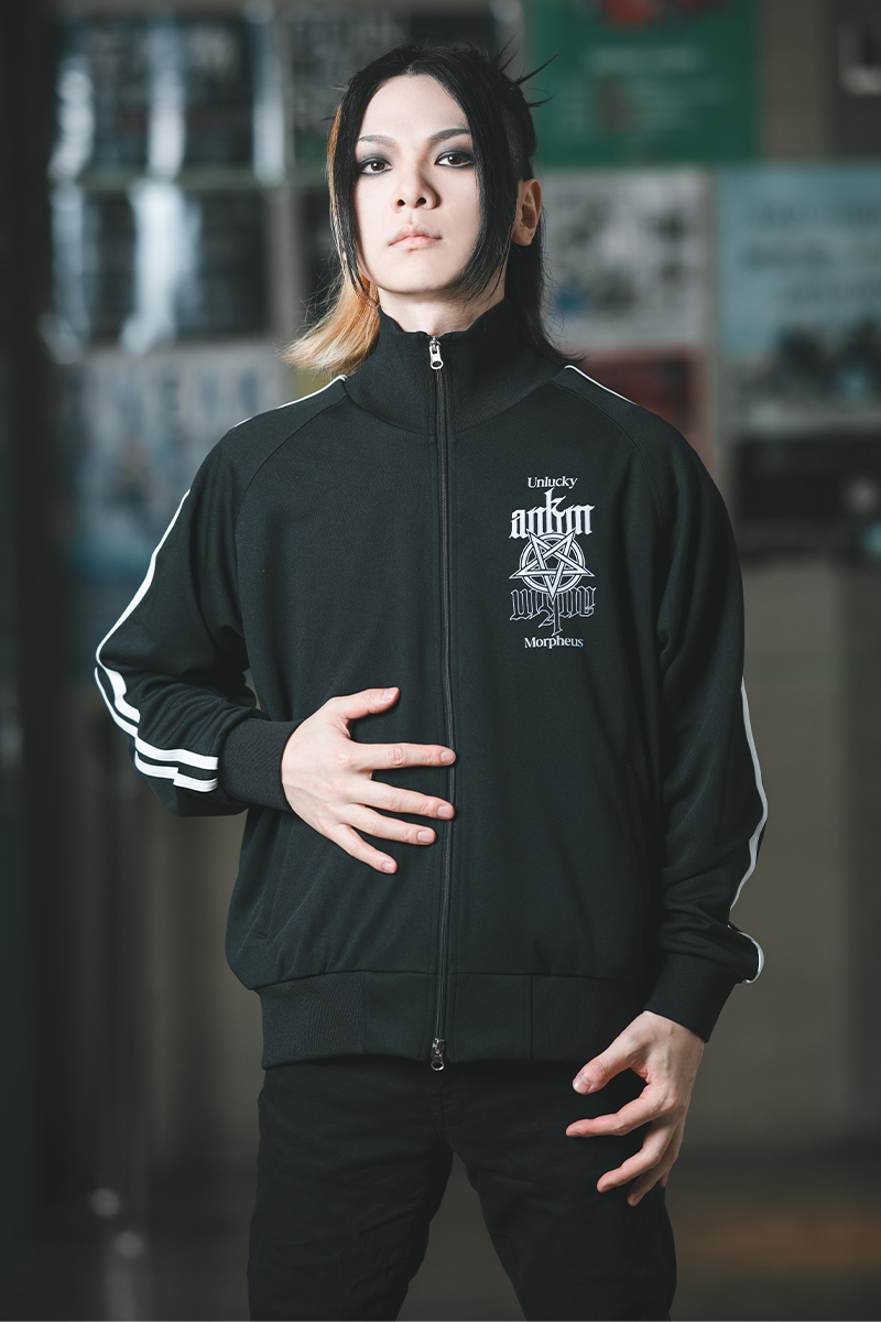 Unlucky Morpheus×GEKIROCK CLOTHINGスペシャル・コラボ・トラックジャケット BLACK×WHITE