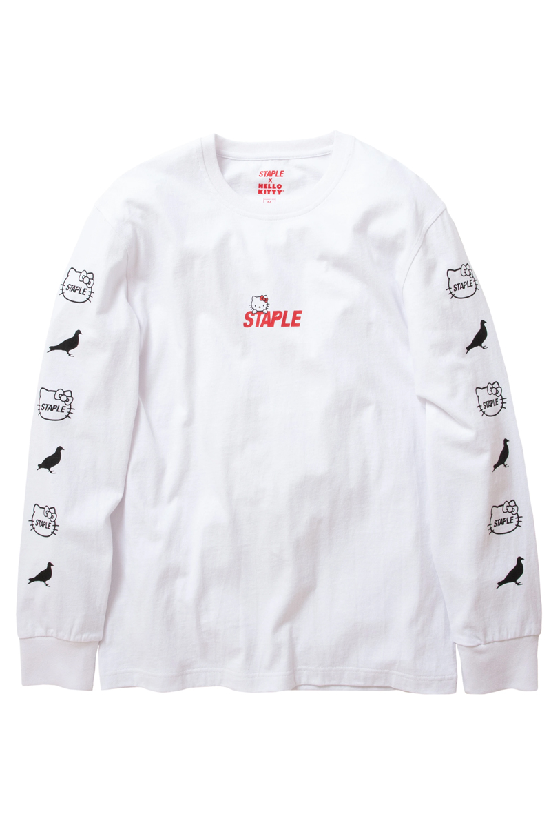 STAPLE×Hello Kitty Logos L/S Tee WHITE