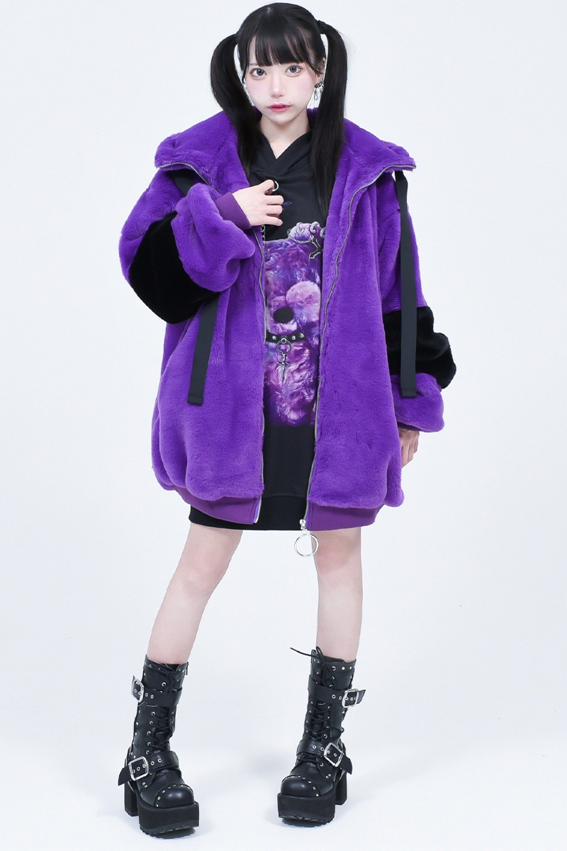 TRAVAS TOKYO【トラバストーキョー】 Drip Logo High Neck Faux