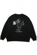 SABBAT13(サバトサーティーン) BLACK MASS BIG SWEAT - Black