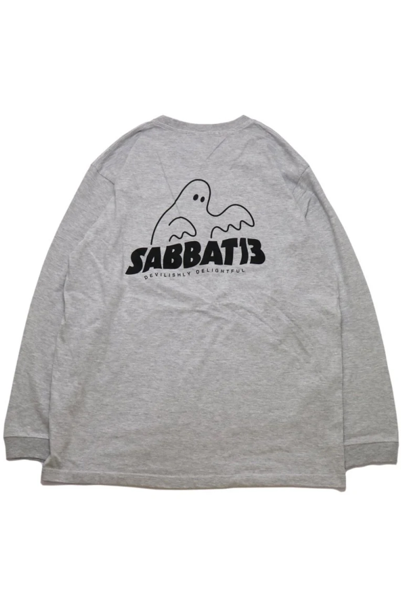 SABBAT13(サバトサーティーン) SPOOK LOGO L/S T - Ash