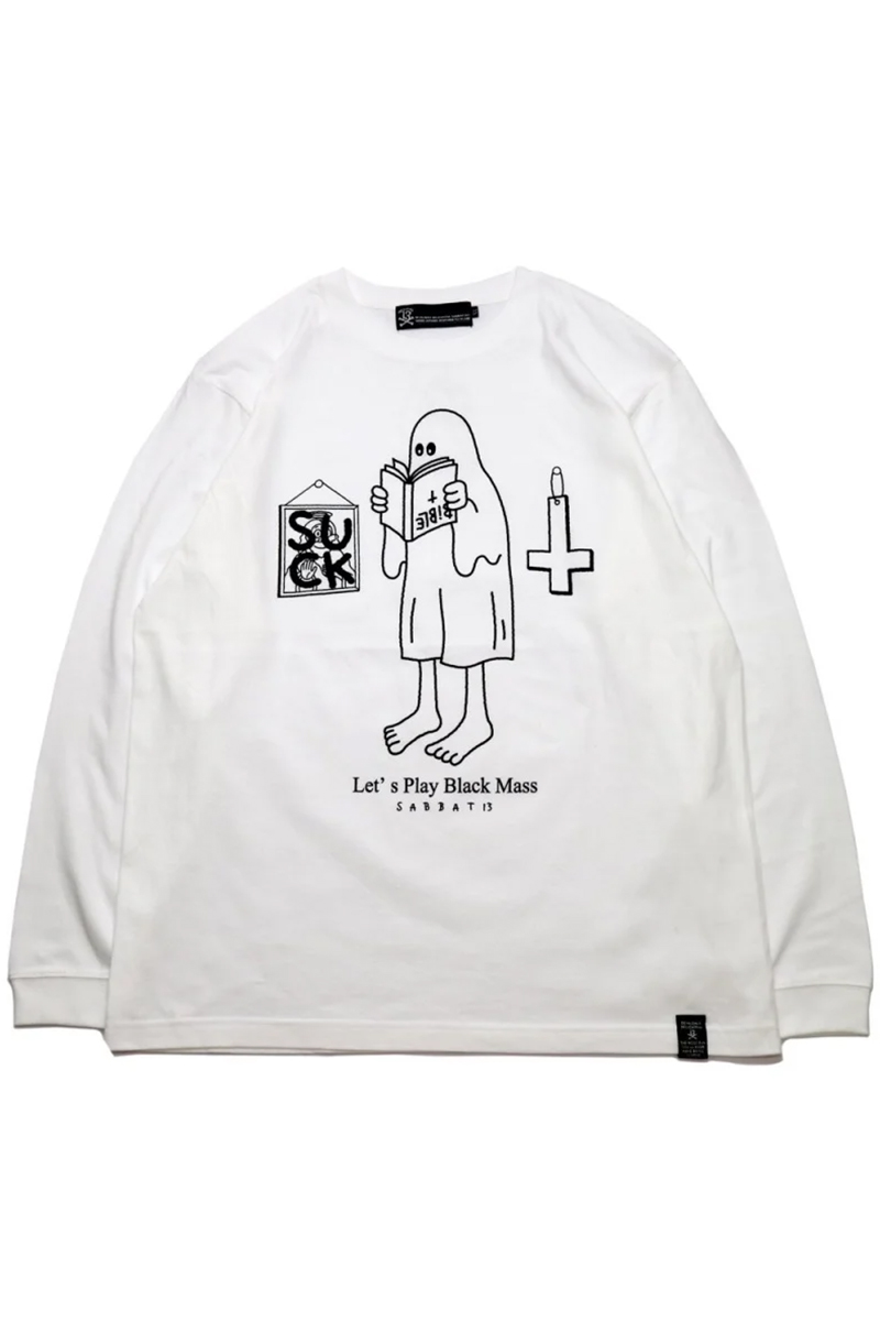 SABBAT13(サバトサーティーン) BLACK MASS L/S T - White