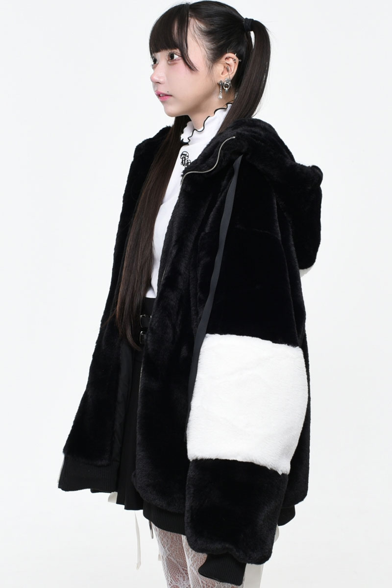 TRAVAS TOKYO【トラバストーキョー】High-Neck Fur Blouson TRAVAS TOKYO【トラバストーキョー】High-Neck Fur Blouson