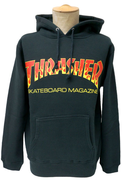 THRASHER BBQ MAG HOODED SWEAT BLK/RED