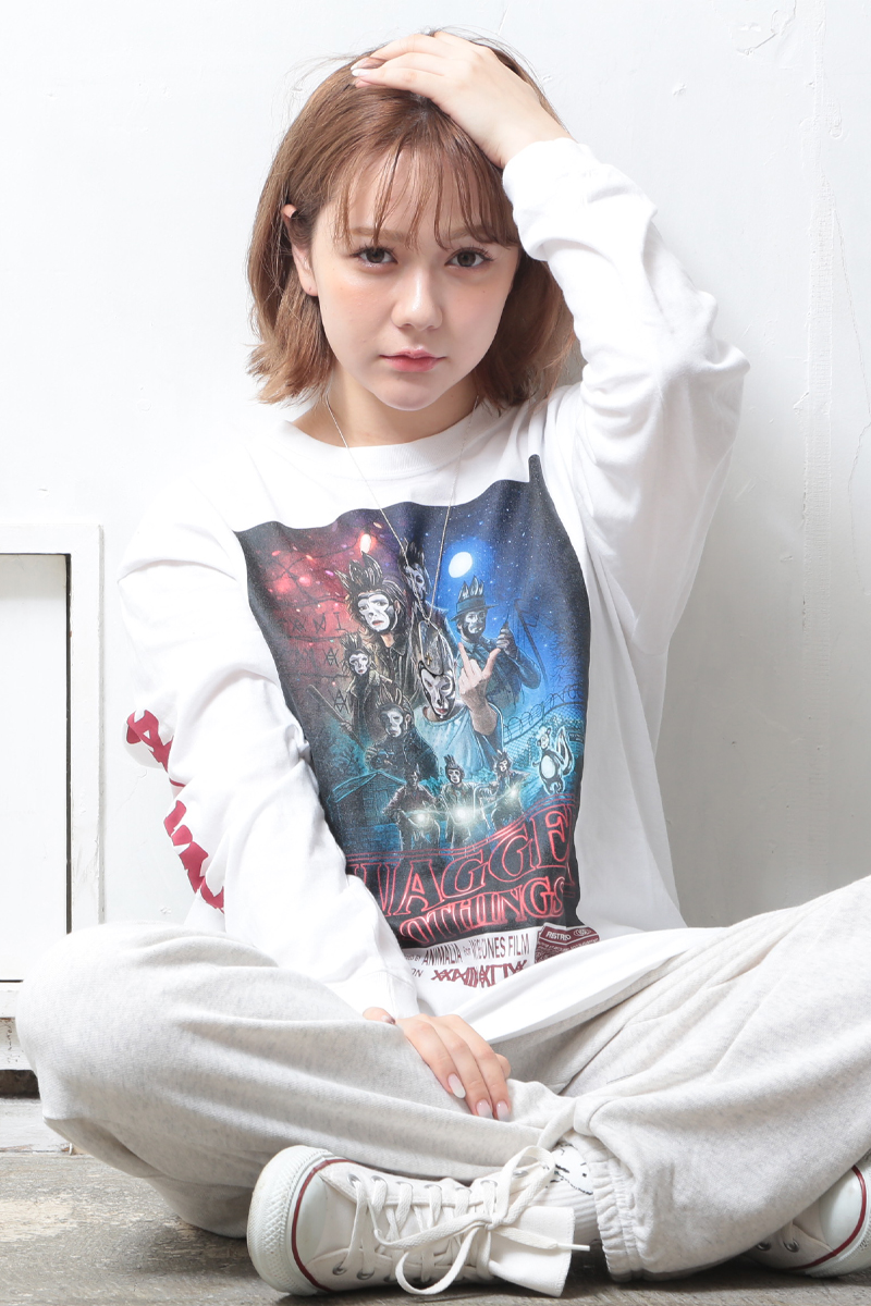 ANIMALIA AN20A-TE06 “SWAGGER CLOTHINGS Poster” L/S TEE WHITE