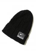 SILLENT FROM ME VEIN -Cable Knit Beanie- BLACK
