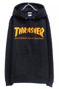 THRASHER TH8501 MAG LOGO HOODIE BLACK/ORANGE