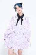 TRAVAS TOKYO【トラバストーキョー】Patterned all over shirts Purple