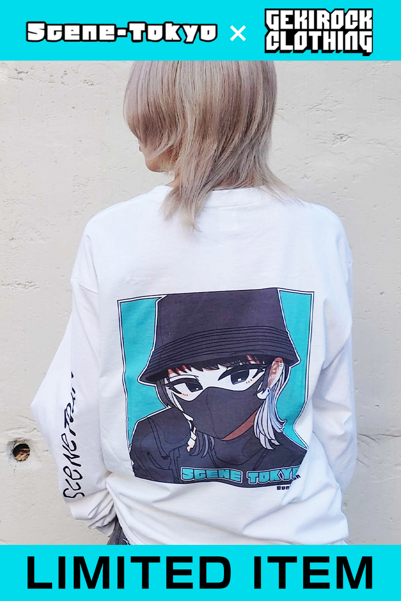 【ゲキクロ限定】SCENE TOKYO (シーントウキョウ)Black girl　L/S Tee WHITE
