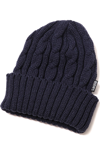 RUDIE'S WASTE CABLE KNITCAP NAVY