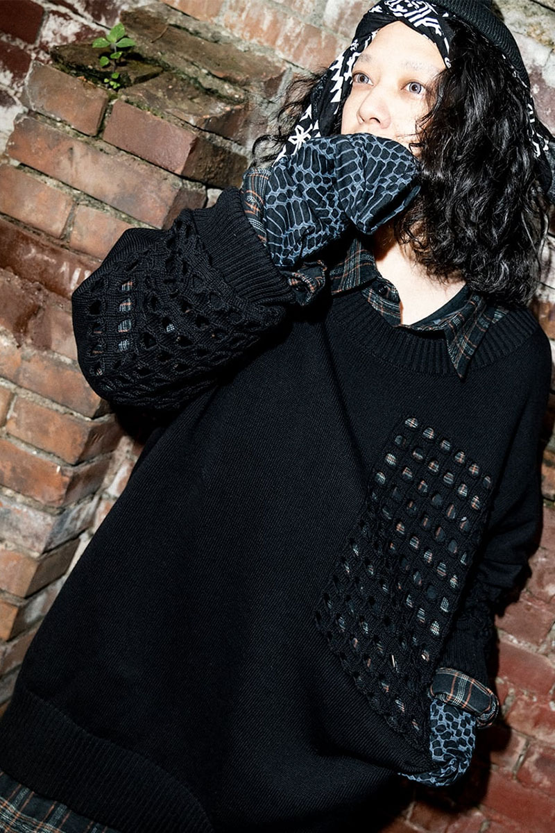 SLEEPING TABLET(スリーピング・タブレット) VOID [ COTTON KNIT SWEATER ] BLACK