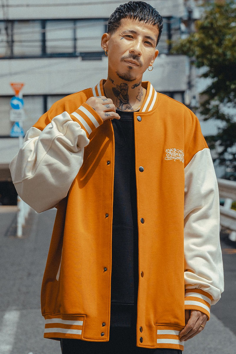 Subciety (サブサエティ) SWEAT STADIUM JKT ORANGE