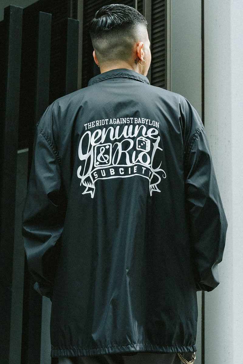 Subciety (サブサエティ) VARIETY COACH JKT BLACK/WHITE Subciety (サブサエティ) VARIETY COACH JKT BLACK/WHITE