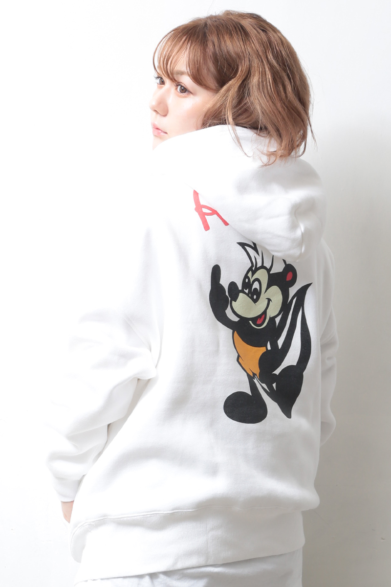 ANIMALIA AN20A-SW07 “SKUNKEY” Big silhouette Hoodie