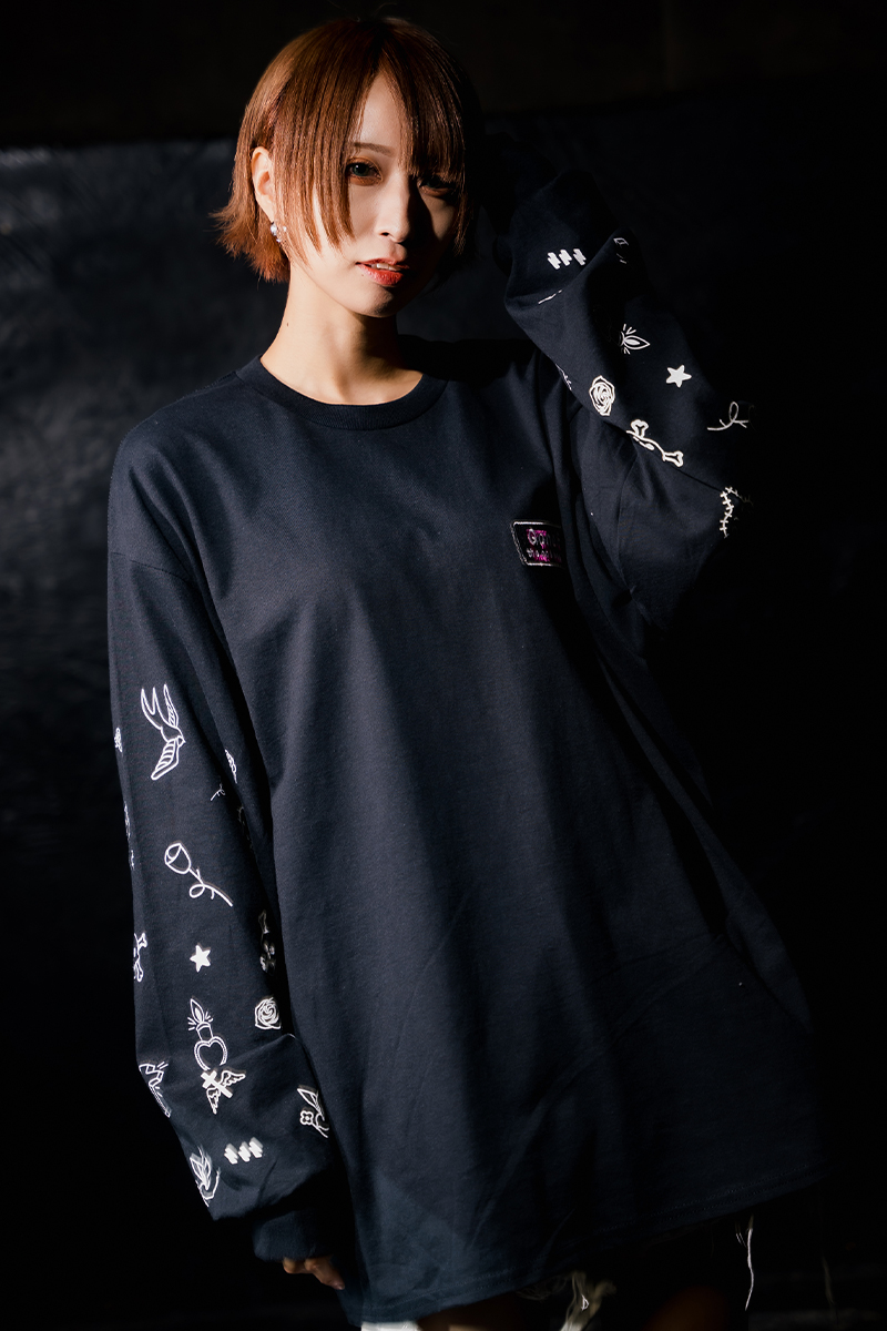 GoneR(ゴナー) Flash Sleeve L/S T-Shirts Black