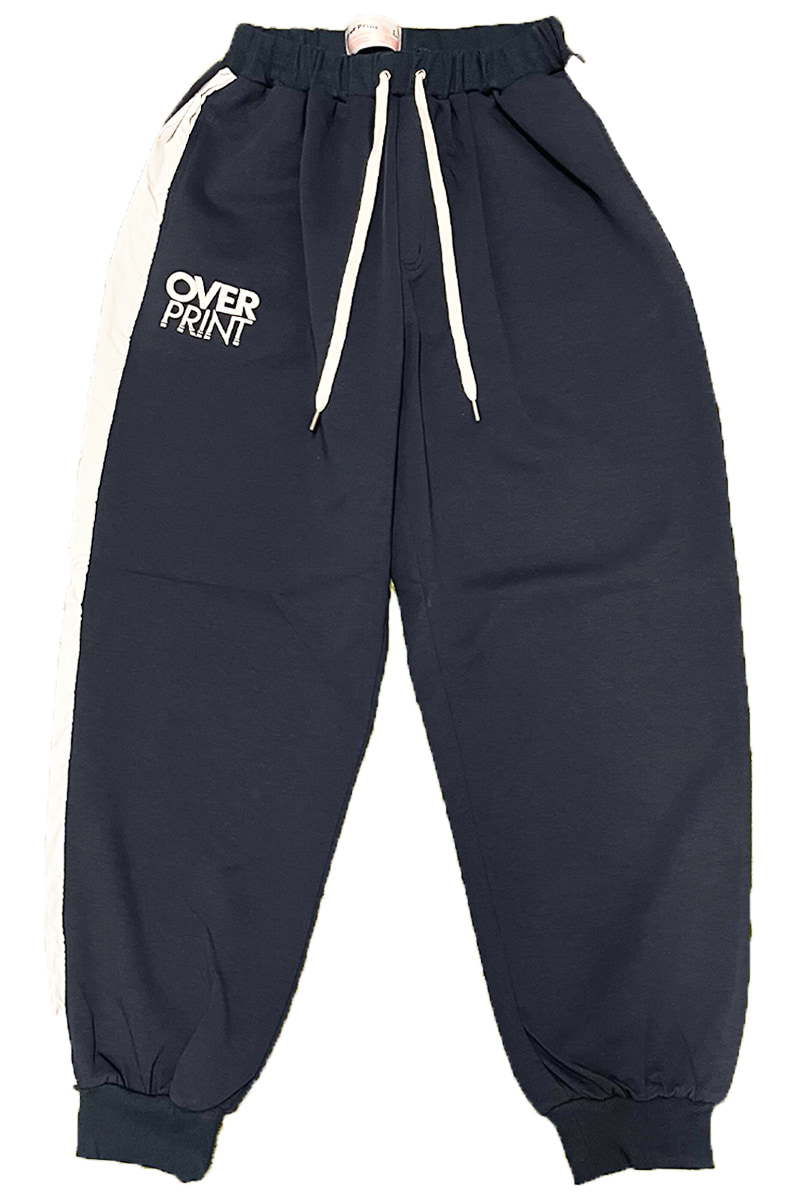 over print (オーバープリント) JERSEY PANTS (NAVY)