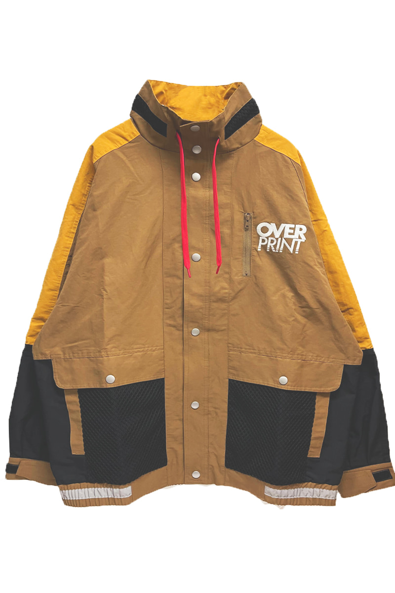 over print (オーバープリント) NYLON COTTON JACKET (KHAKI)